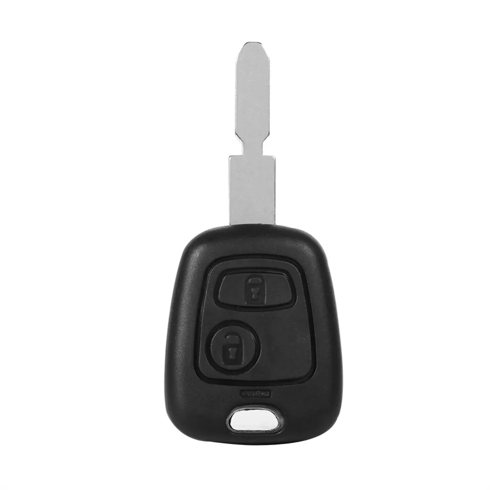 2 кнопки оболочки ключа пустой клинок дистанционного ключа автомобиля Fob оболочки корпуса Замена для peugeot 107 207 307 407For peugeot 406 206