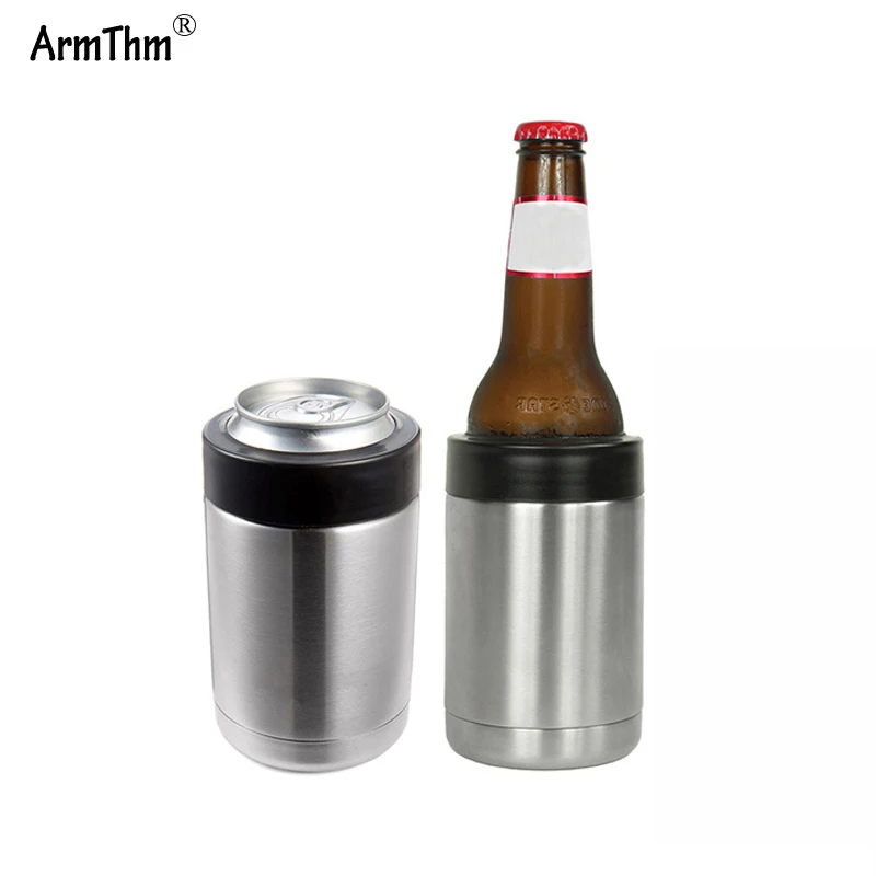 12 OZ Stainless Steel Beer Bottle Cold Keeper Can/Bottle Holder Double Wall  Vacuum Insulated Beer Bottle Cooler Bar Accessories - AliExpress