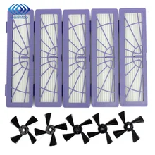 5x HEPA Filter Side Brush for Neato BotVac 70e 750 80 85 Robotic Cleaner High Quality