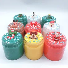 

100ml Cloud Slime Christmas Stretch Mud Scented Charm Mud Slime Accessories Fluffy Squishies Stress Relief Kids Clay Toy