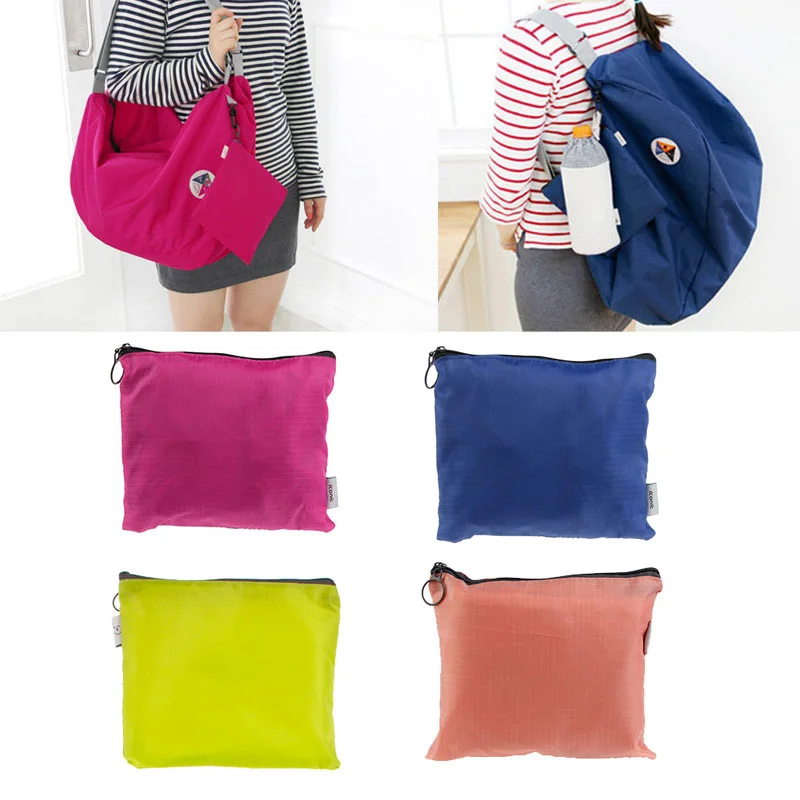 Buy Portable Zipper Soild Daily Nylon Shoulder bags