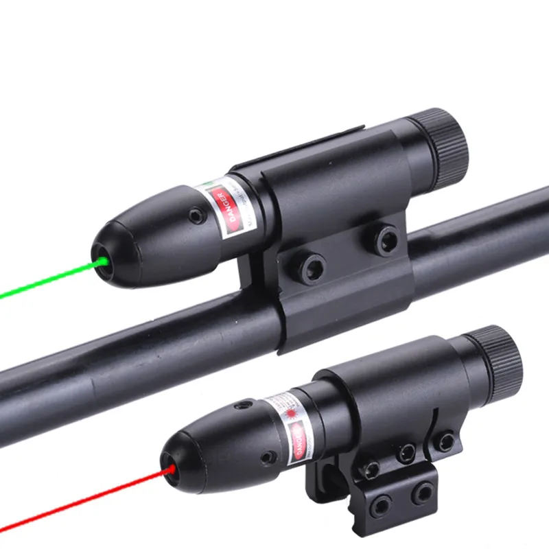 

Tactical Bullet head shape Red Green Laser Sight Scope Barrel with Mounts 20mm / 11mm Rail Mounts for Air Guns Hunting