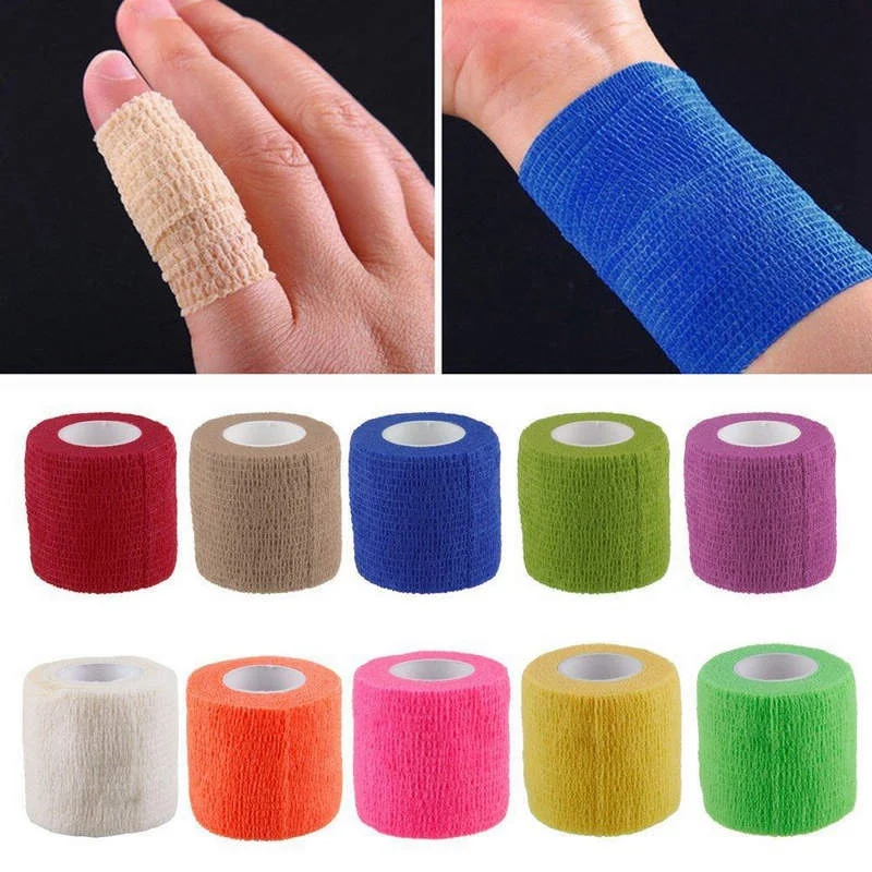 

4.5m Non Woven Fabric Adhesive Bandage Wrap Kinesiology Self-Adhering Bandage Wraps Elastic Handguard First Aid Tape Stretch