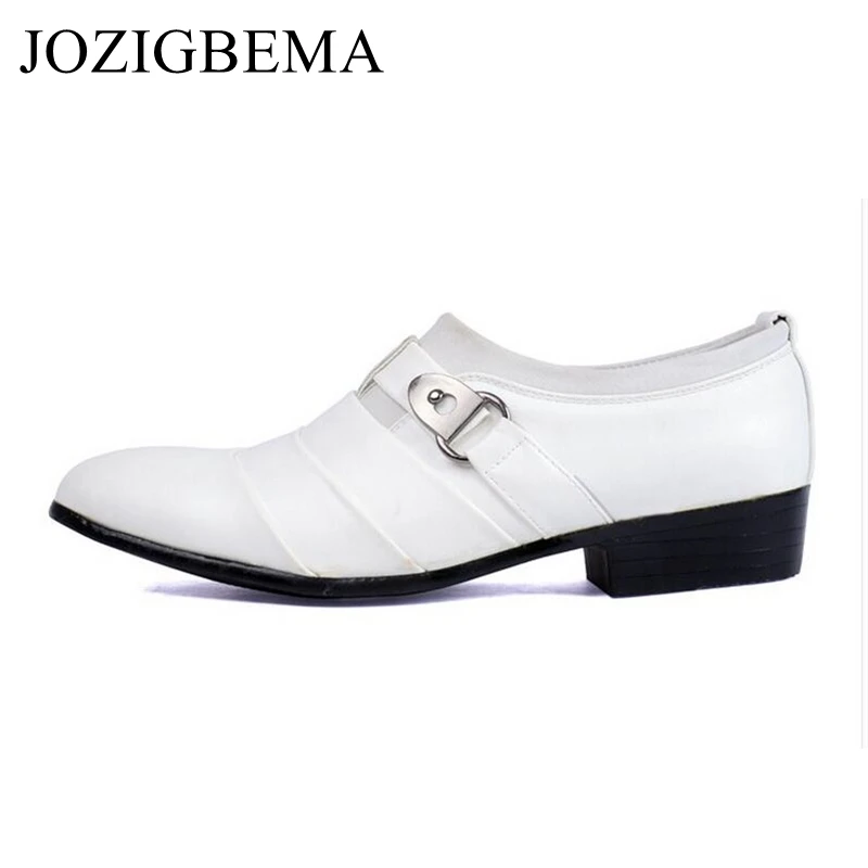 

JOZIGBEMA 2017 Fashion New Men's Oxfords Fashion Patent Leather Wedding Shoes Man Business Pointed Toe Shoes Men's Dress Shoes