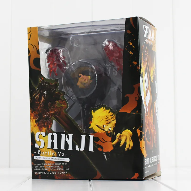 15 см аниме одна штука черная нога Sanji Fire Battle Ver ПВХ фигурка Модель Куклы Игрушки