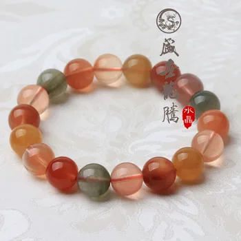 

Natural fu lushou bracelet top hair color crystal bracelet macrobian stone send mom crystal rabbit fur