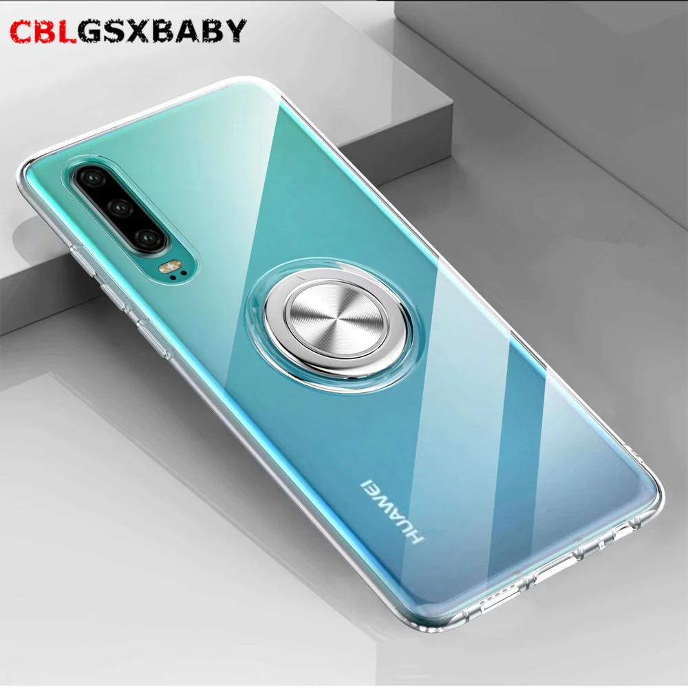 CBLGSXBABY прозрачный мягкий чехол из ТПУ для Huawei P30 Pro Магнитный чехол-держатель