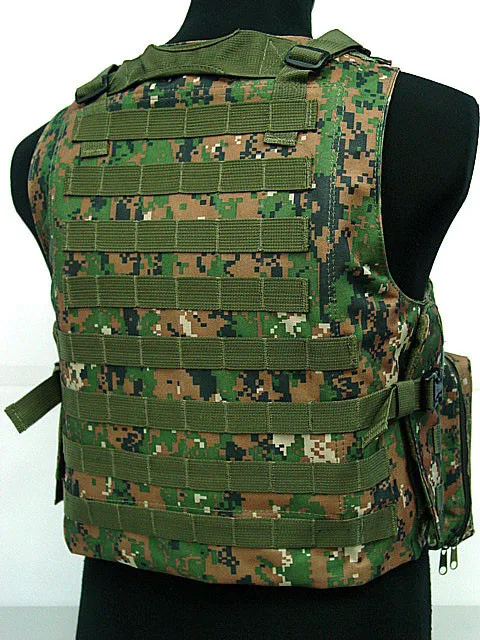 Molle Assault Plate Carrier Vest Digital Camo Woodland free shipping | Безопасность и защита