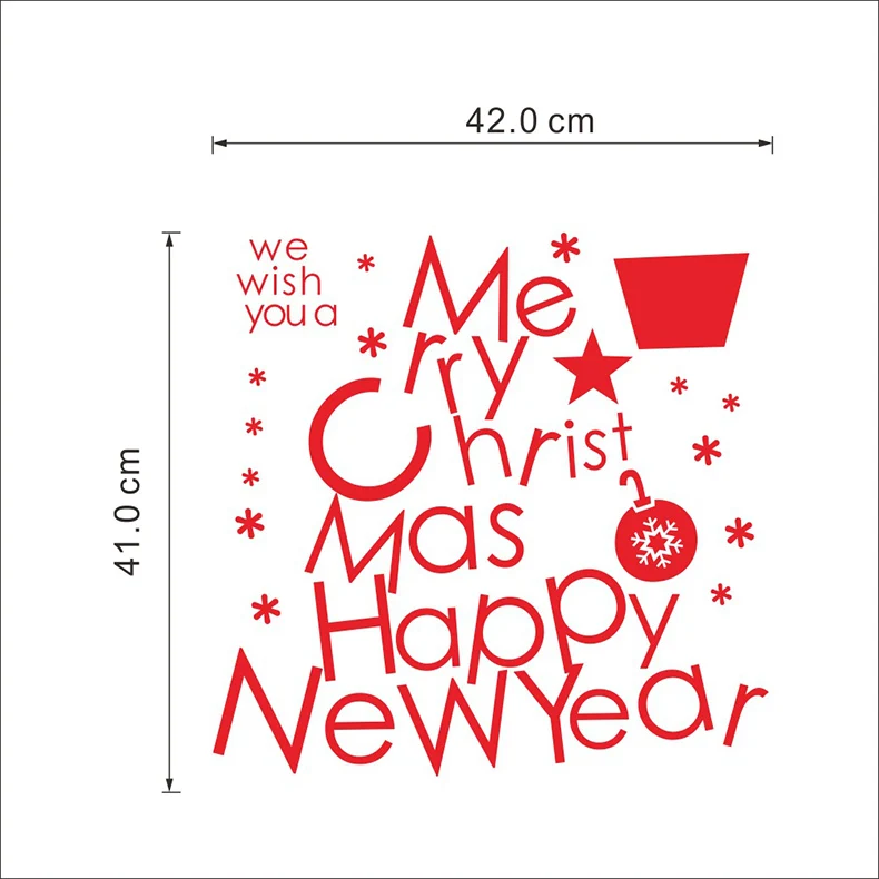 Nueva DIY feliz Navidad Adhesivos de pared Decoración Papá Noel vinilo removible decalques Navidad pegatinas de pared Venta caliente