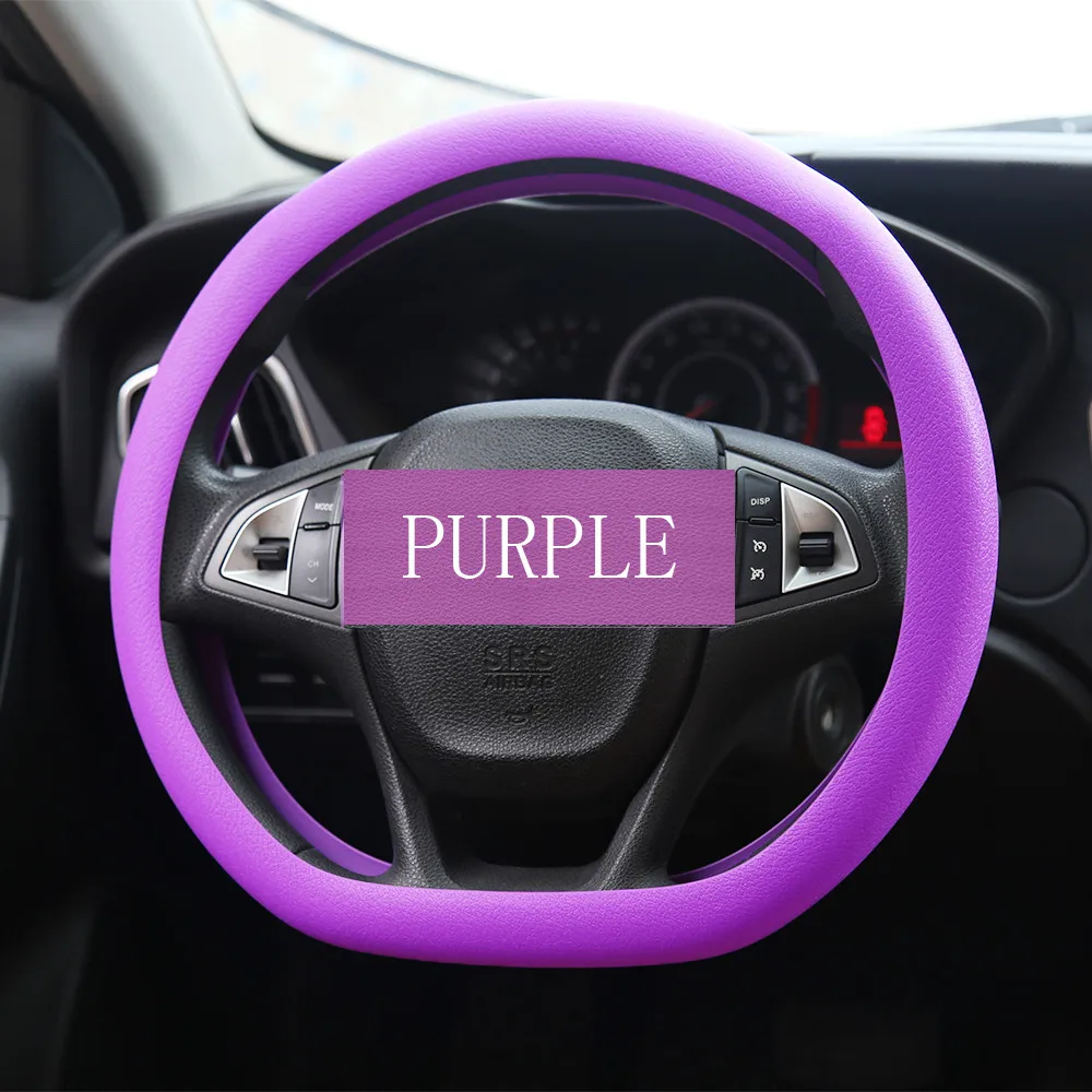 

Fashion soft silicone steering wheel cover 36 cm odorless environmental protection FOR Citroen Peugeot 206 207 208 301 307 308