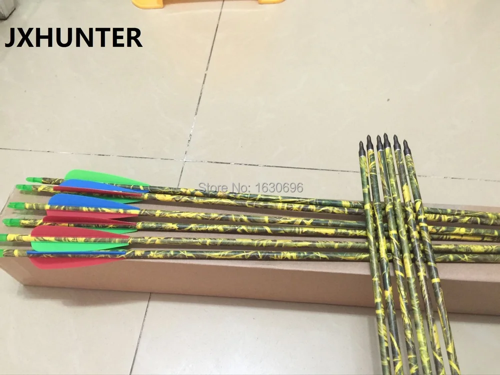 100pieces compound bow bolts 30 inch pure carbon arrow Camouflage