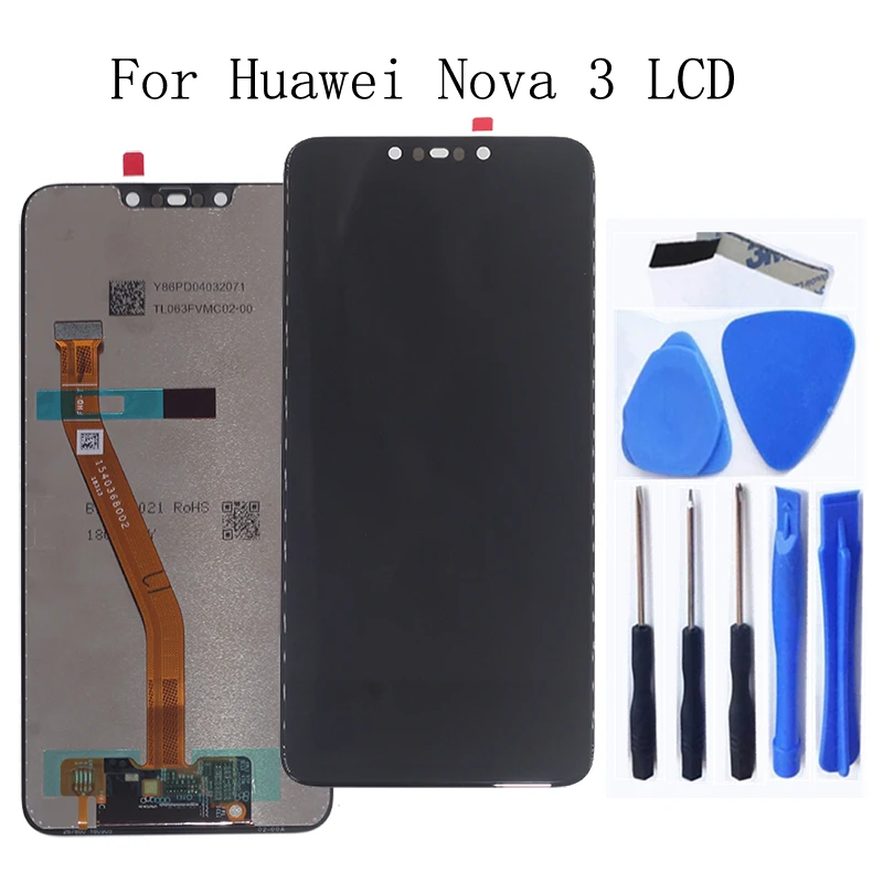 

6.3-inch Original LCD display For Huawei Nova 3 LCD touch screen digital converter replaced for Huawei Nova3 display parts+Tools