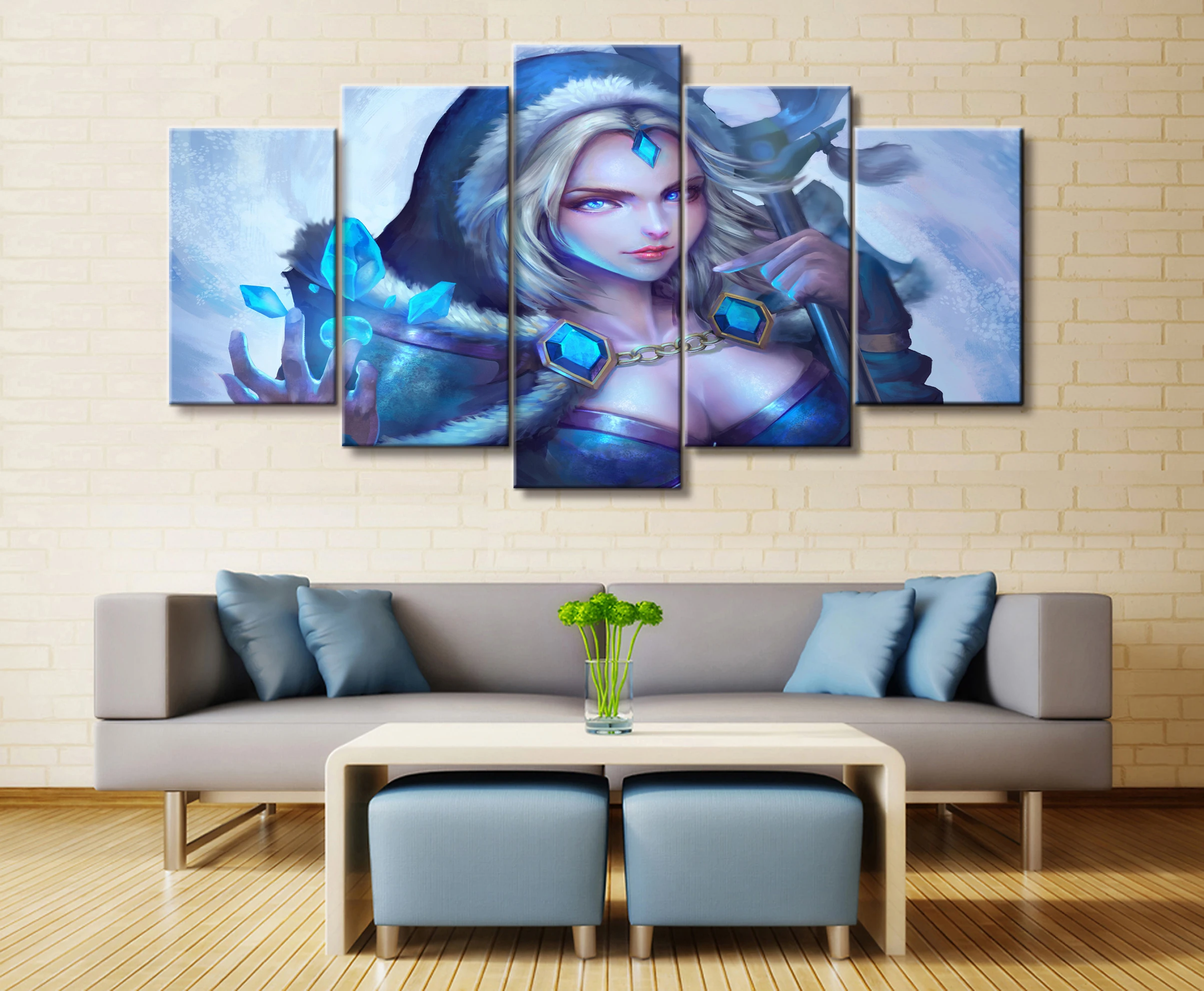 Wall Art Game Poster 5 Pieces DOTA 2 Poster Printed Canvas Painting Pictures Modern Painting On Can