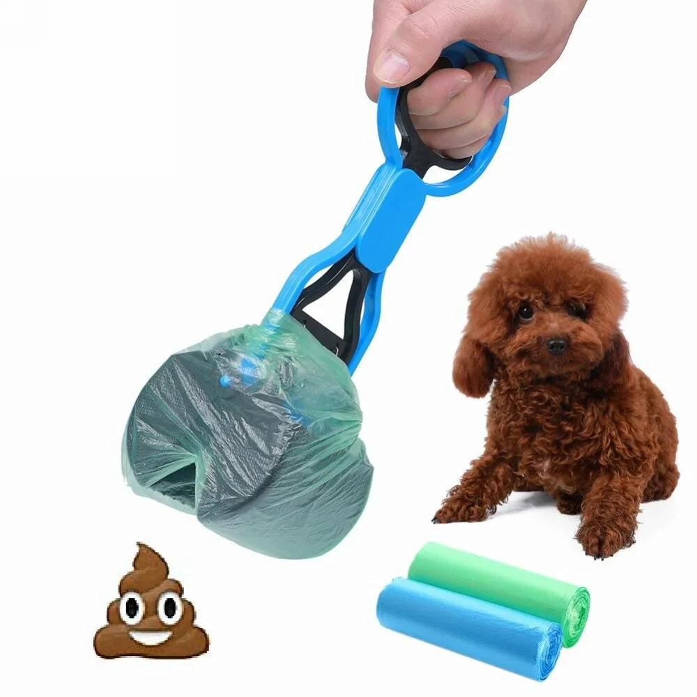 Pet Dog Pooper Scooper Long Handle Jaw Poop Scoop Clean Pick Up Animal