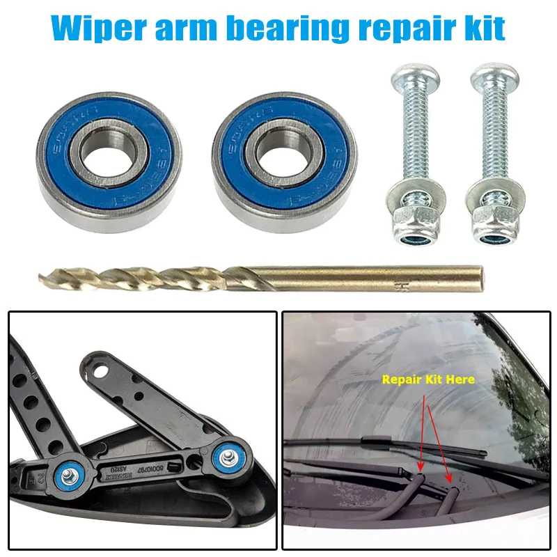 

New Windscreen Wiper Arm Repair Bearing Fix Kit Compatible Renault Grand Scenic 2 II 2003-2009 CSL2018