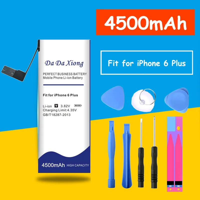 Da Xiong 4500mAh для iPhone 6 Plus Замена батареи с ремонтными установочными инструментами в качестве подарка