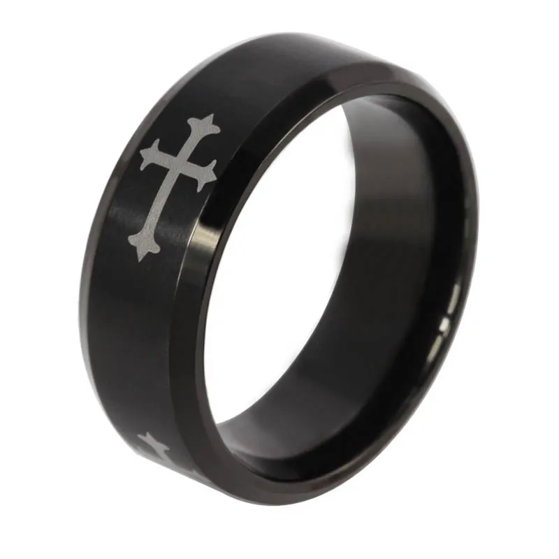 black cross ring for mens design punk birthday gifts stainless steel mens rings guy gift ocn0255 - Guys Wedding Rings black cross ring for mens design punk birthday gifts stainless steel mens rings guy gift ocn0255 - Guys Wedding Rings