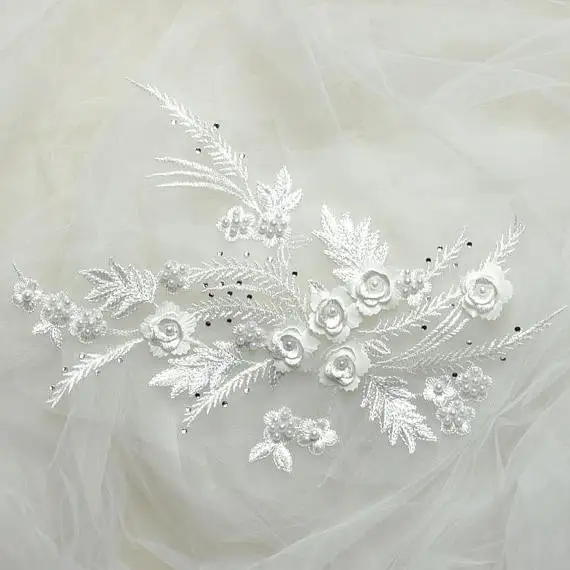 10 шт. 3d Кружевная аппликация, нежный embroid кружевной лиф для свадебного платья, кружевные свадебные аппликации, высококачественное кружево лиф