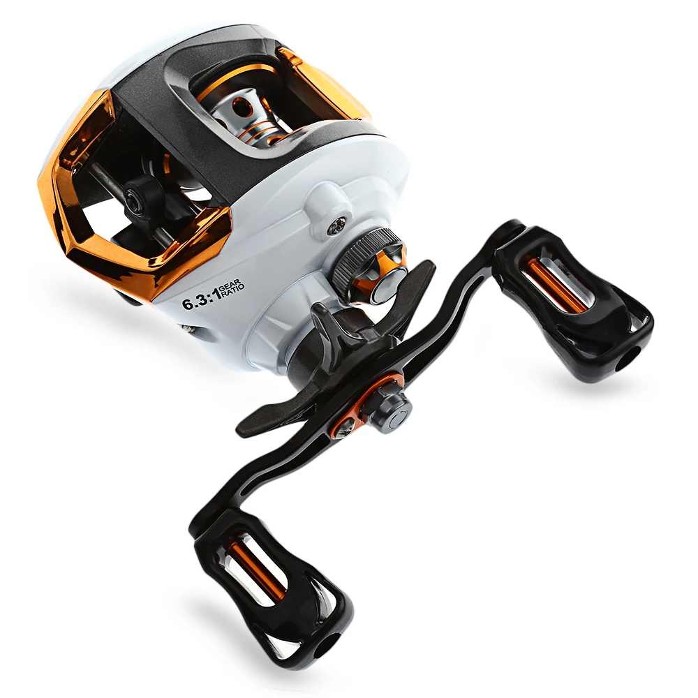 12 + 1 rodamientos impermeables de mano izquierda/derecha carrete de pesca de alta velocidad con sistema de freno magnético