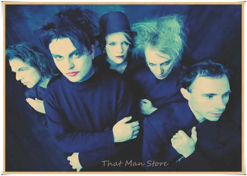 The Cure Rock Band музыка крафт-бумага плакат гостиная столовая настенные декоративные картины 30*21 см - Цвет: Цвет: желтый