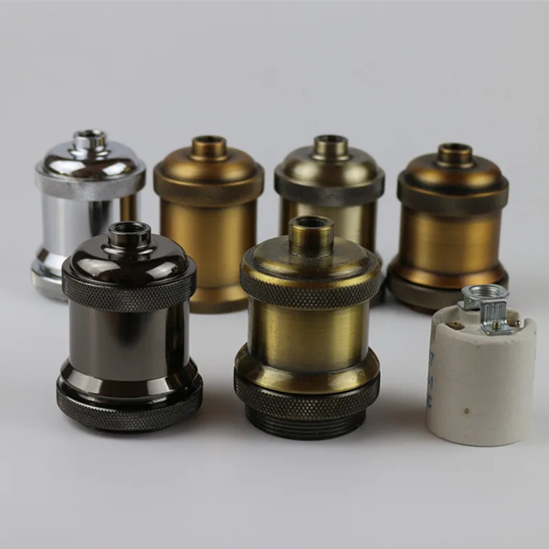 

Lamp Bases E27/E26 Aluminum Plating Lamp holder electric light socket lamp cap adapter Contains internal ceramic lamp wick