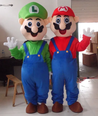 Super Mario Brothers Maskotki Kostium Fancy Dress Piękny Garnitur HOT!