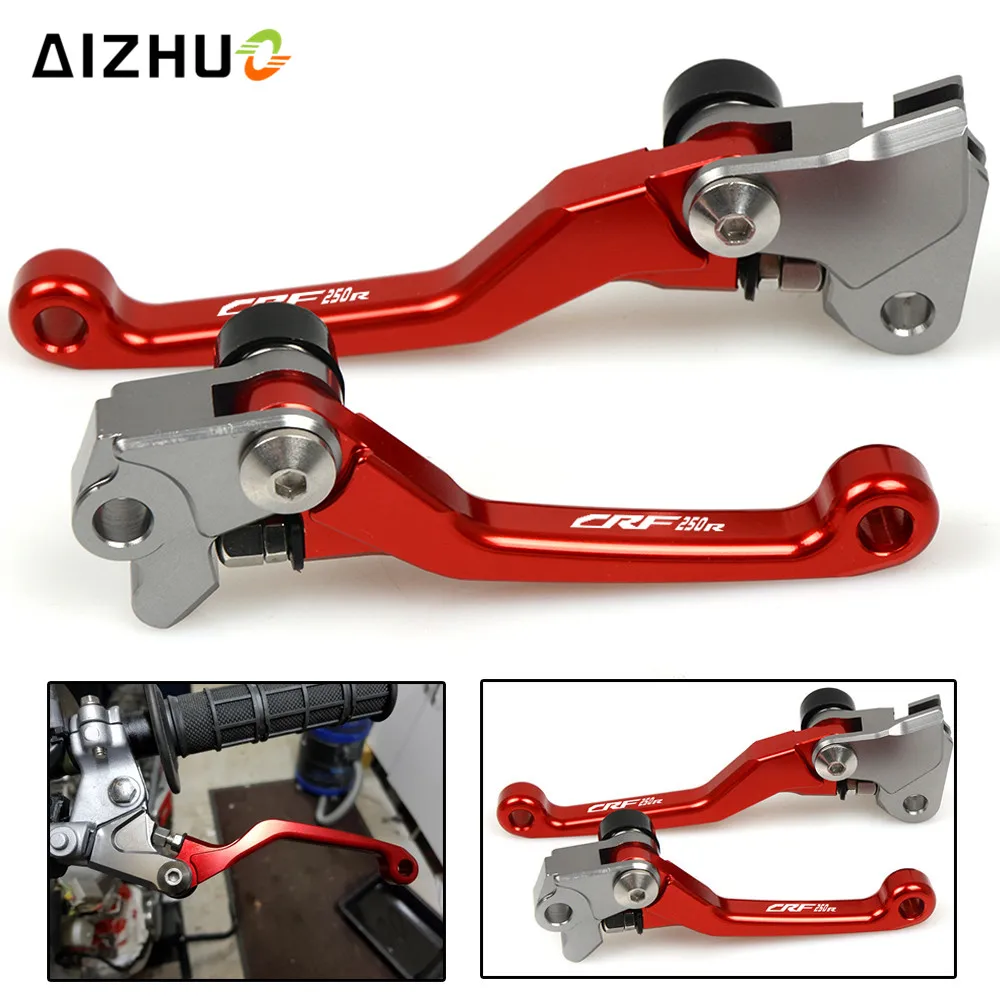 

CNC Aluminum Motorcycle Motocross dirt bike Pivot Brake Clutch Levers for honda CRF250R CRF 250 R CRF 250R 2004 2005 2006
