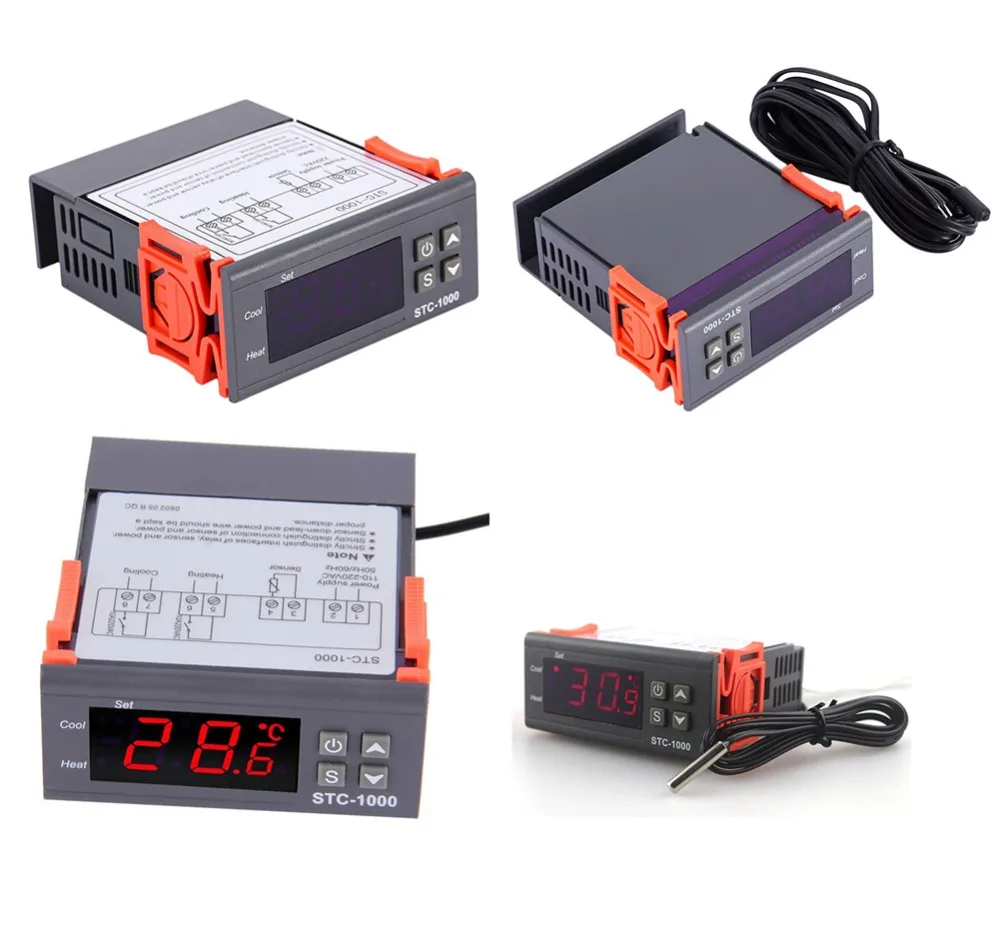NEW 12V//24V//110V//220V STC-1000 Digital Temperature Controller Thermostat w//NTC K