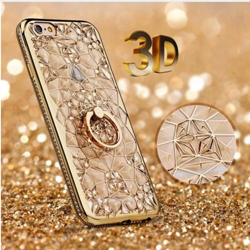 

XINGDUO Super soft Jewelled case for Samsung galaxy S10 S8 S9 plus Ultrathin TPU soft Kickstand for galaxy Note 8 9 S6 S7 Edge