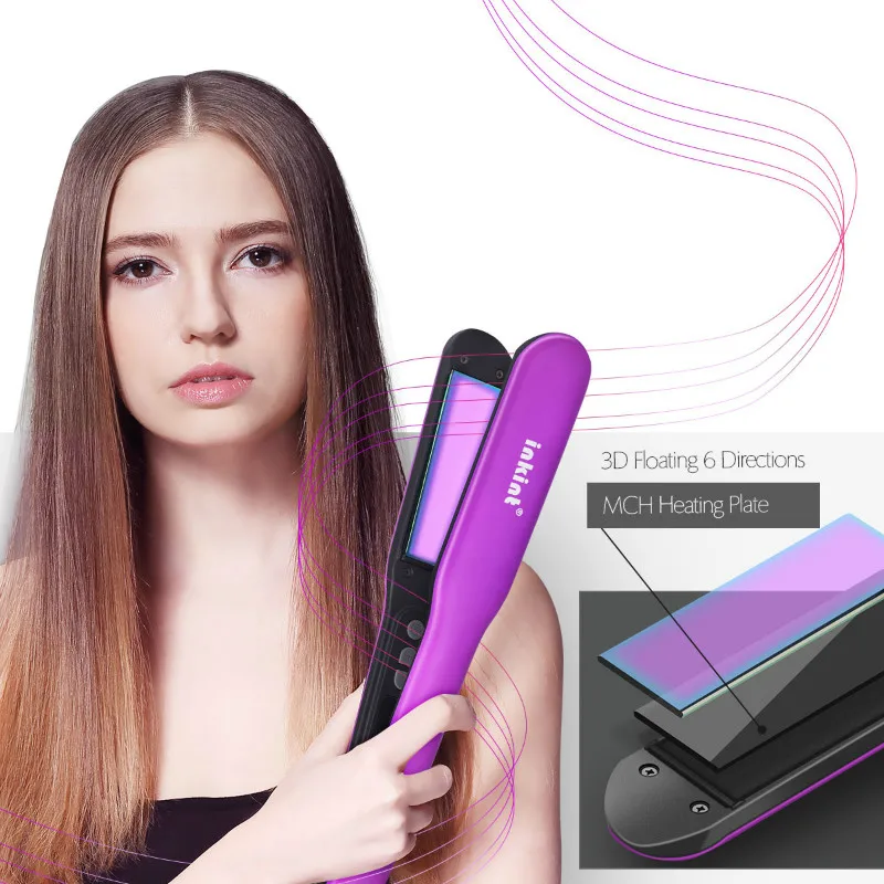 

Professional Hair Straightener LCD Display Tourmaline Ceramic Flat Iron 3D Floating Styling Tool with Heat Resistant Glove 43