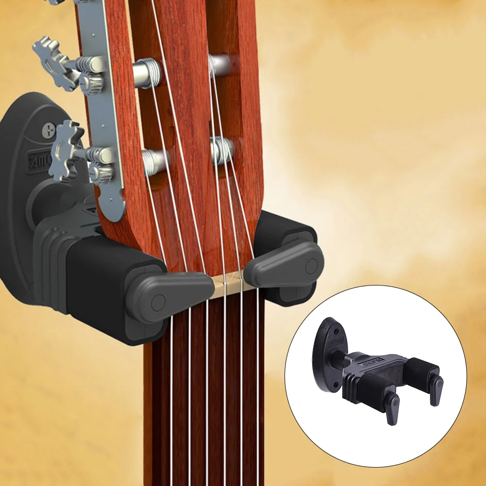 

Aroma AH-85 Guitar Stand Protection Updated Version Automatic Lock Guitar Wall Mount Wall Racks Guitar Hanger Bracket