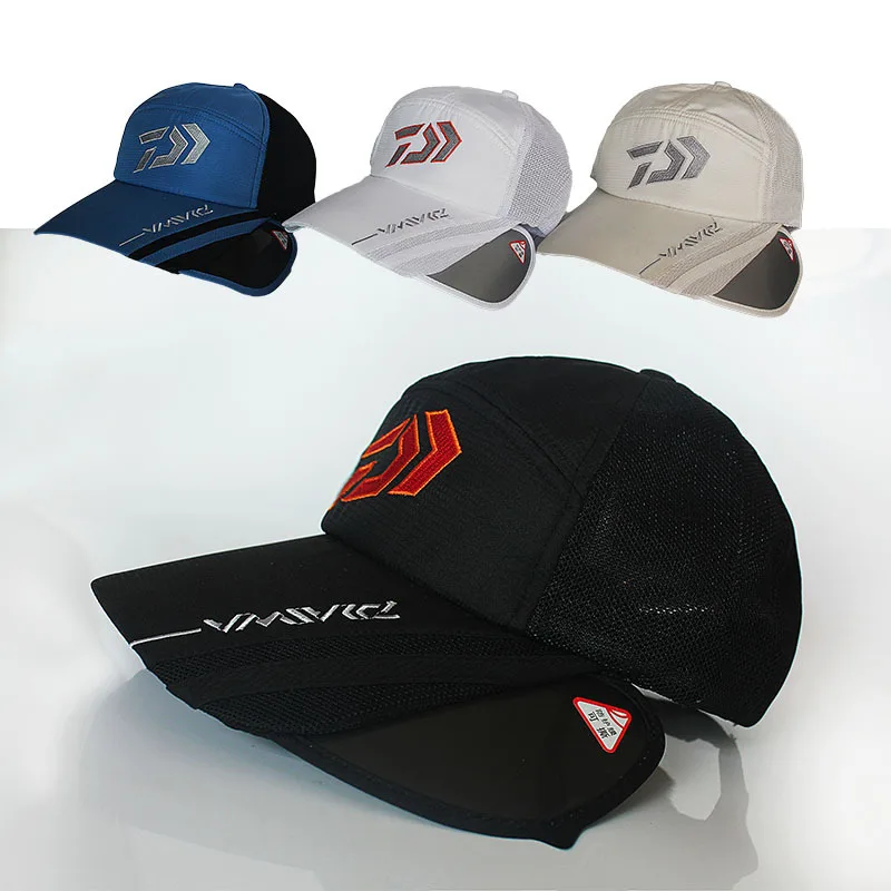 Fishing Hats Daiwa Male Sunshade Sun Visor DAIWA Breathable Mesh Cap Adjustable Hat Around