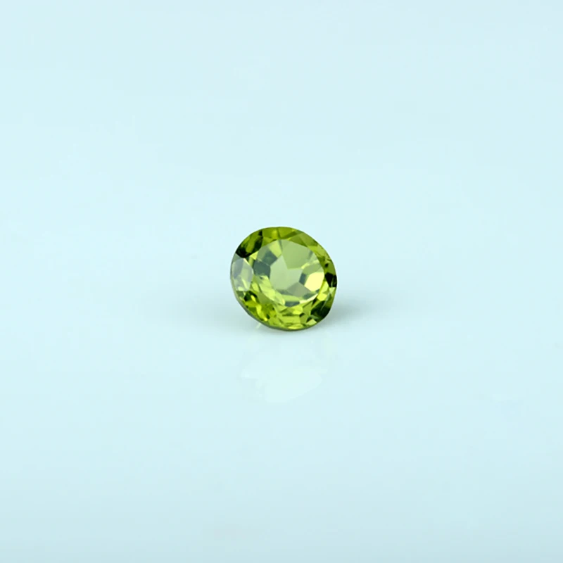 Natural green peridot stone,5mm round cut loose gemstone for jewelry making,Designer DIY stone