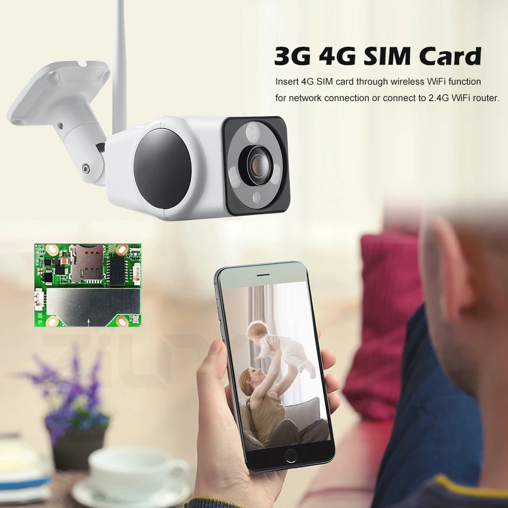 4G sim-карта камера наружная 1080P 2MP камера беспроводная CCTV камера видеонаблюдения 3g P2P sd-карта