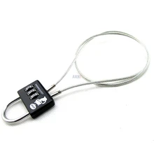 Free shipping Wire rope password padlock travel luggage padlock laptop lock cute mini password lock