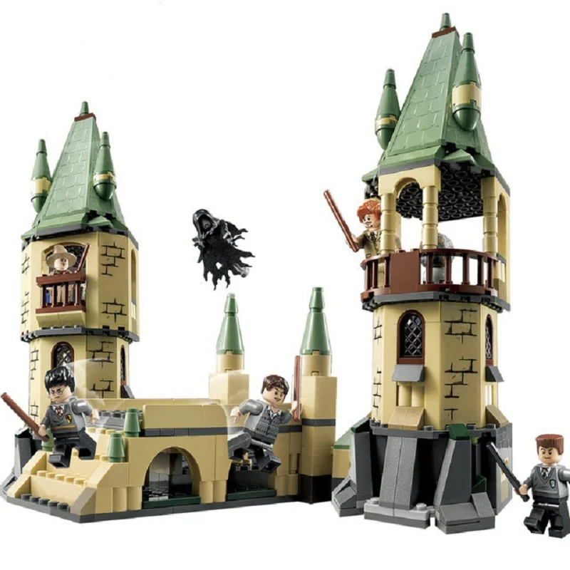 

New Harry Potter Serices Hogwarts Castle Defense War Blocks Bricks Compatible With legoINGLY Model Building Toys For Children