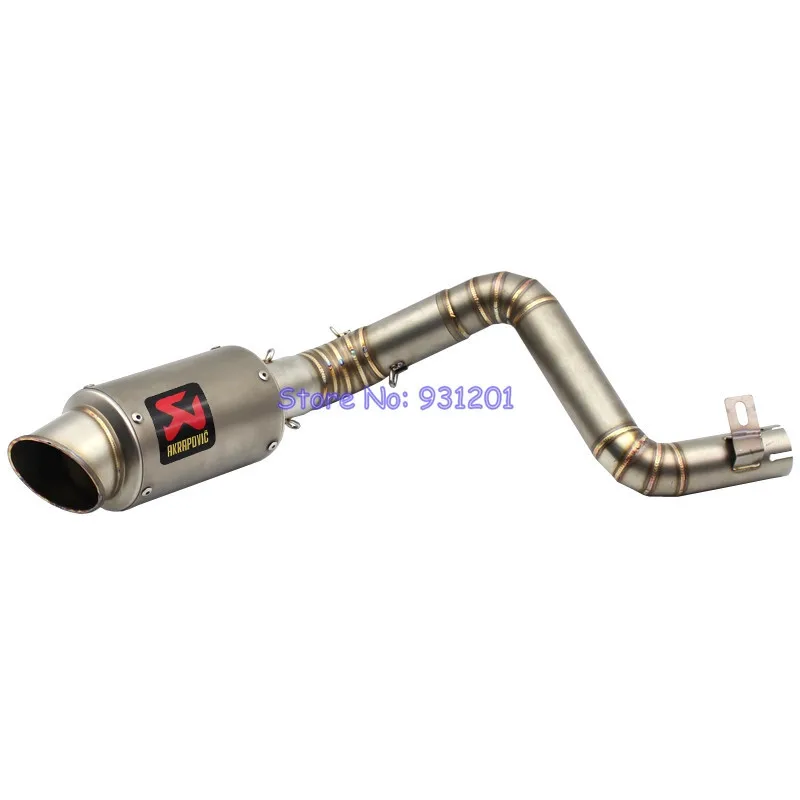 

For KTM Duke 200 Duke 390 Duke 125 Duke 250 Exhaust System Motorcycle Slip On Middle Link Pipe with Akrapovic Muffler Exhaust