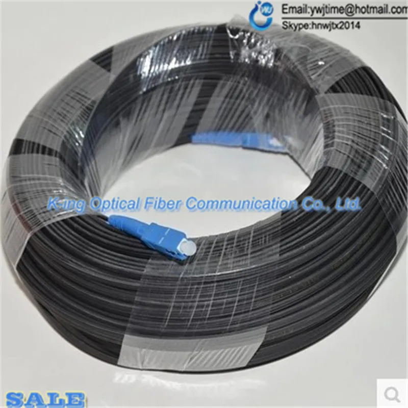 

300M Outdoor FTTH Fiber Optic Drop Cable Patch Cord SC to SC Simplex SM SC-SC 300 Meters Drop Cable Patch Cord