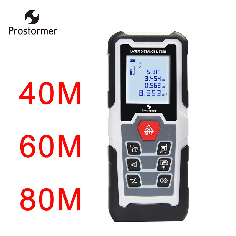 

Prostormer 40M 60M 80M Laser distance meter Trena measure tape medidor Multifunction Laser ruler Rangefinders Digital Distance