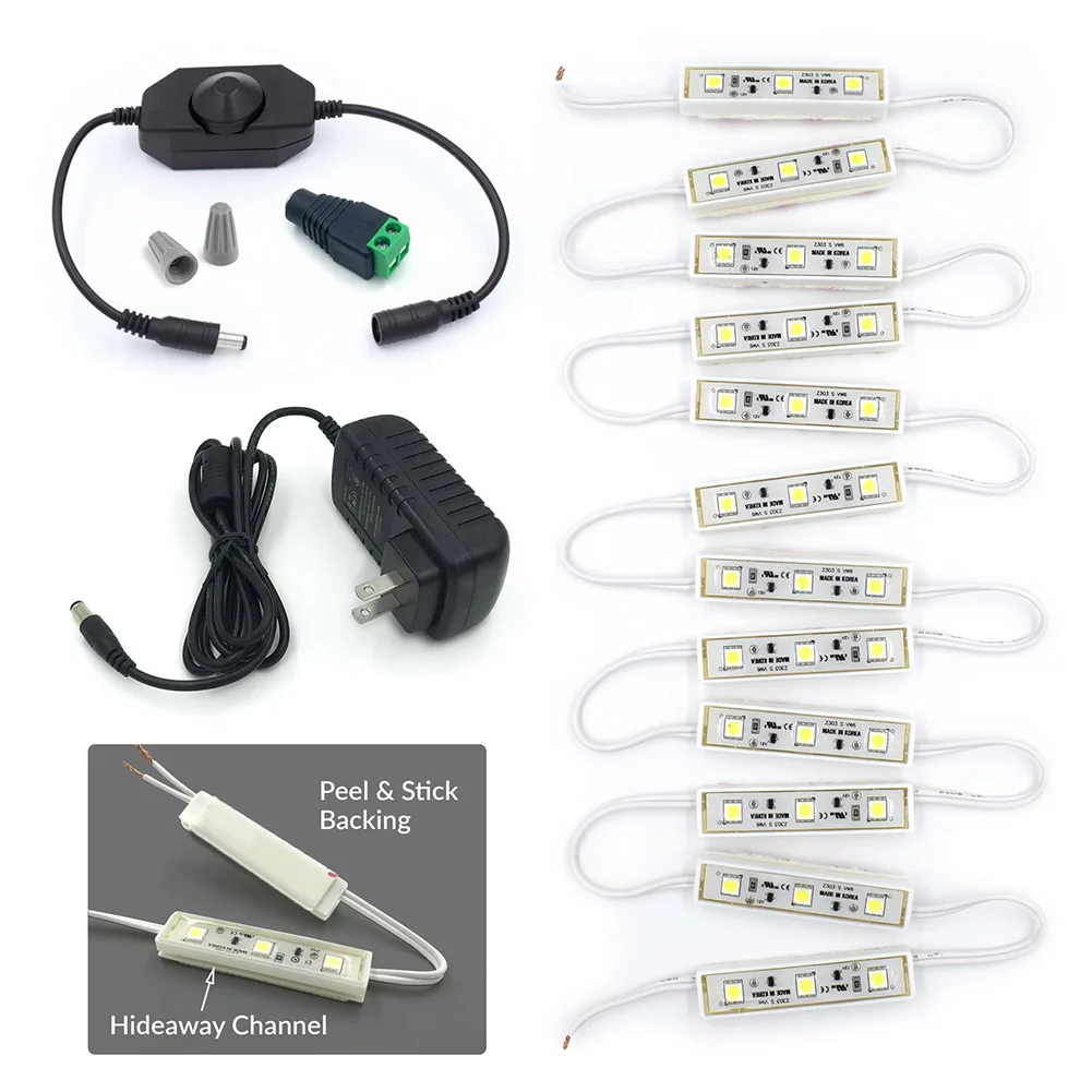 

20pcs LED Mirror Light with Knob Dimmer Set Module Decorative Lamp for Dressing Table JA55