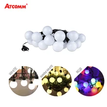 5 м RGB светодиодный гирлянды 20 шт. G40 лампы Рождественские гирлянды сказочные огни Свадебная вечеринка Рождество Крытый Открытый украшения