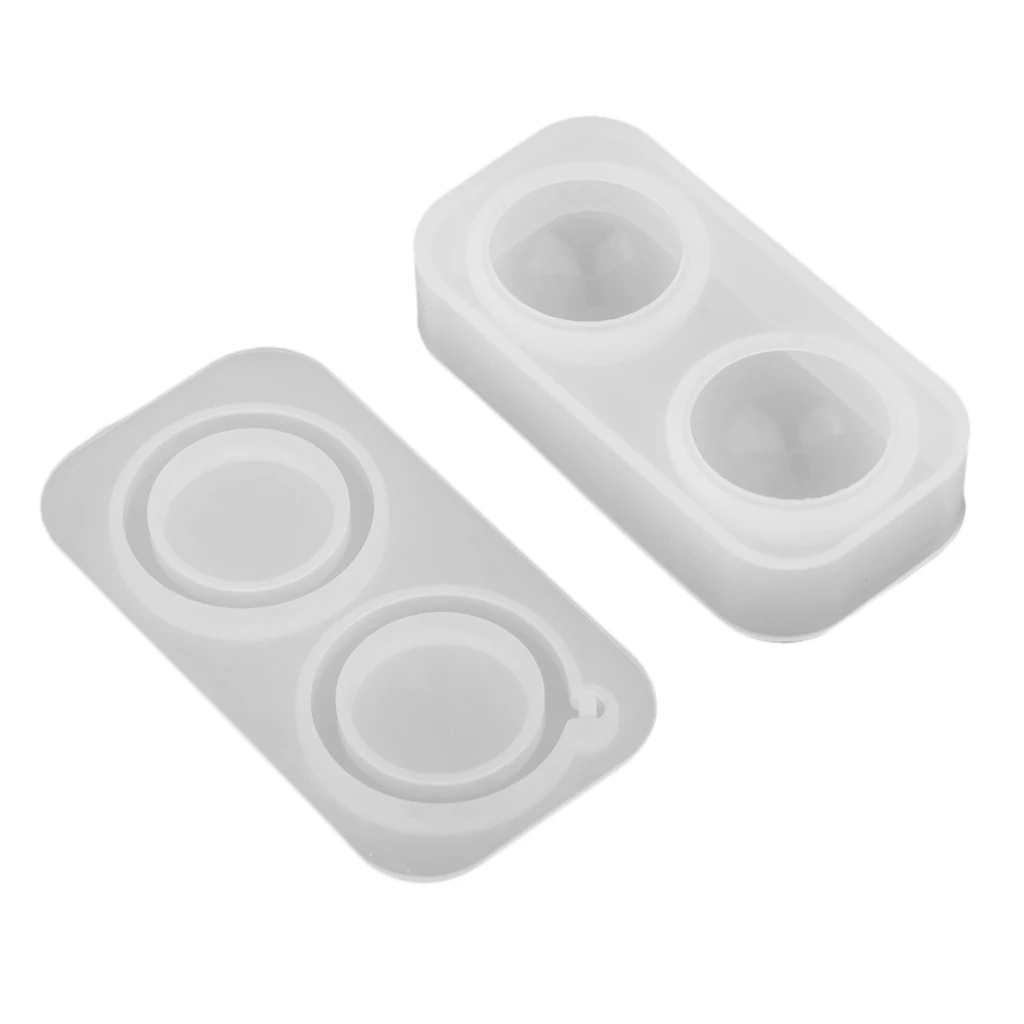 Mini Sphere Ball Shape Pendant Charms with Bail Silicone Mould Resin Casting Mold for DIY Necklaces Bracelets Earrings Jewelry