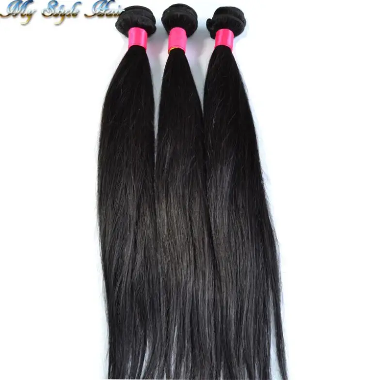 Queen 4A Unprocessed brazilian Virgin Hair Straight Human Extensions 10-36inch 1pcs Lot Bundles weaves Products |