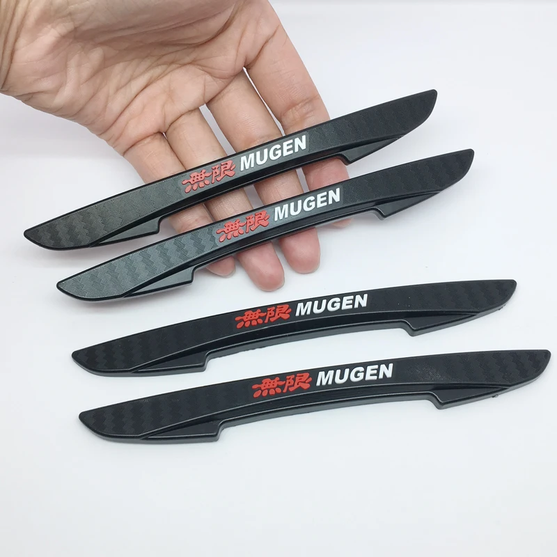 4Pcs//Set Carbon Fiber Vinyl Sticker Car Door Sill Protector Scuff Plate for Honda Mugen Power Civic Accord Fit CRV Hrv Color Name: As Picture