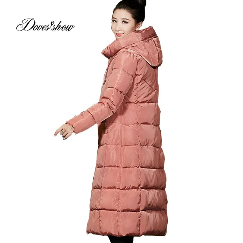 

Hooded Winter Down Coat Jacket Long Warm Women Cotton-padded Casaco Feminino Abrigos Mujer Invierno Wadded Parkas Outwear Coat