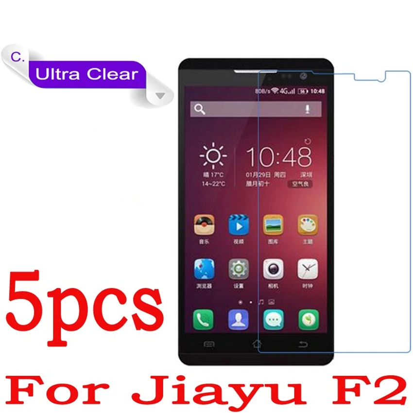 5 шт./партия JIAYU F2 Ultra Clear ЖК-дисплей Экран протектор для (5x Плёнки + 5x ткань) защитный