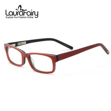 Лаура Фея Мода Красный цвет очки оправа для женщин цветной блок высокого класса ацетатные оптические очки LFRD106