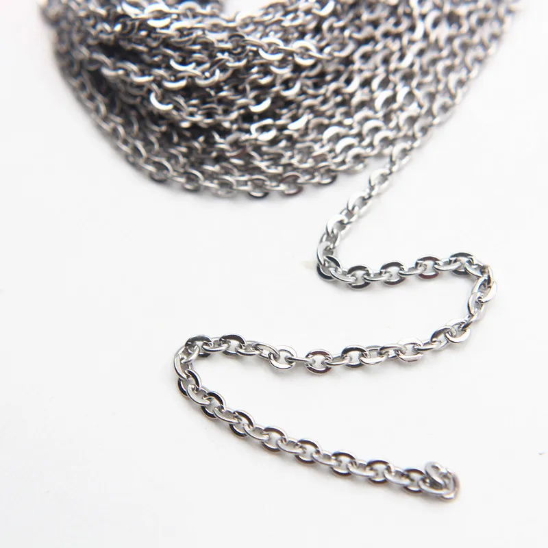 

5Meters 16.4ft Stainless Steel Chain Necklace Extender Twisted Cross Chains for Necklace Jewelry Accessories DIY Making