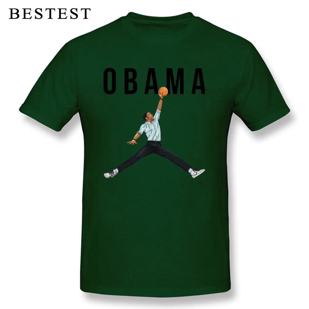 Designer Men Top T-shirts Crew Neck Short Sleeve 100% Cotton Obama Basketball Mashup 4133 Tops Shirt Casual T-Shirt Obama Basketball Mashup 4133 dark