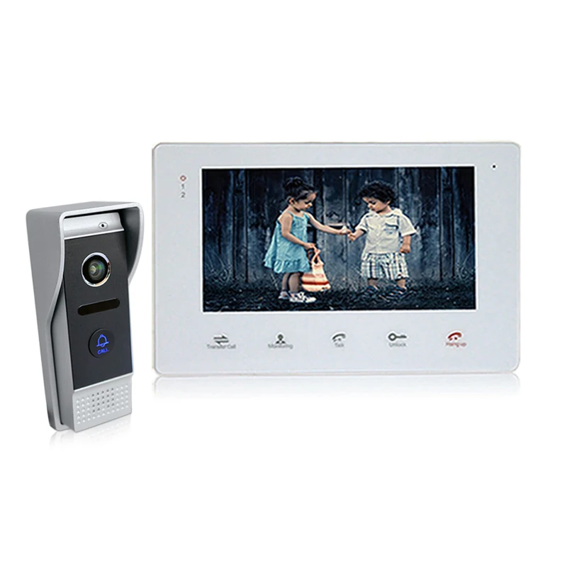 

Homefong 7" Video Intercom Doorbell Rainproof Door Phone Camera for Home Security 1 Screen 1200 TVL Dual Communication